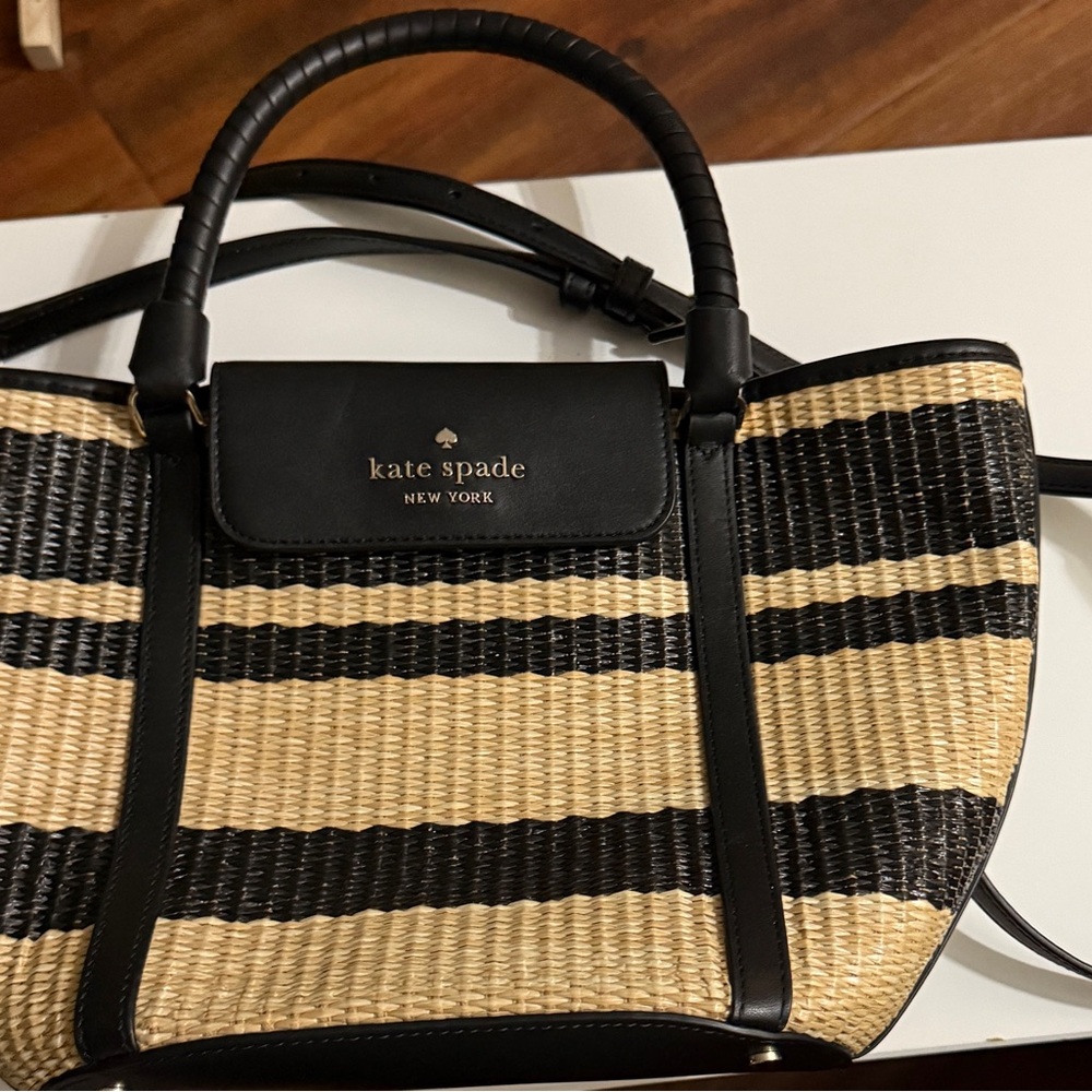 Kate Spade Black and Tan Woven Tote - Picture 3 of 3